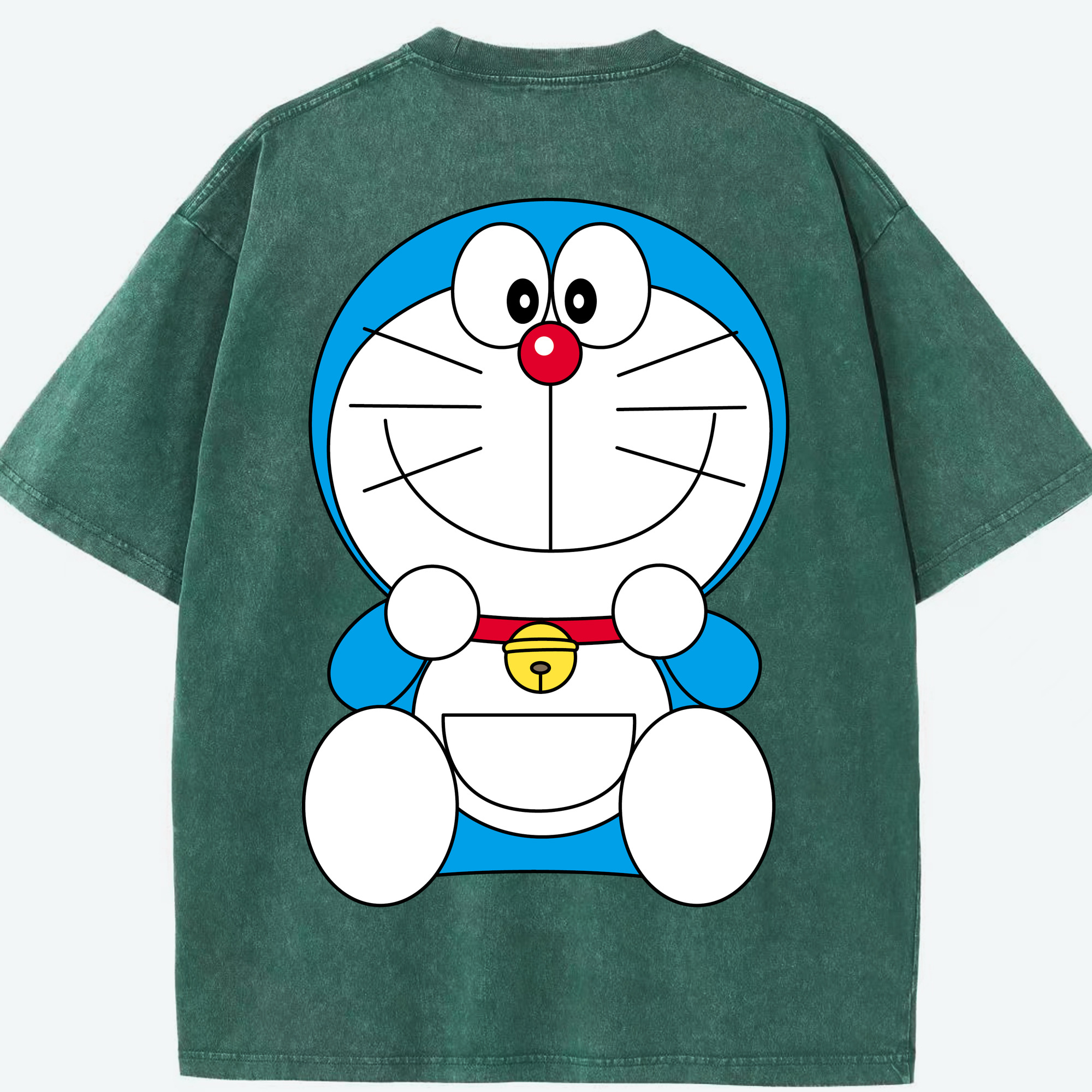 （画像用） ドラえもん Doraemon 綿100% ヴィンテージ風 半袖Tシャツ（背面プリント）